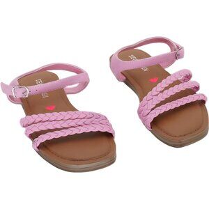 Steve Madden Girls Pink Braided Sandals Size 1 for Kids